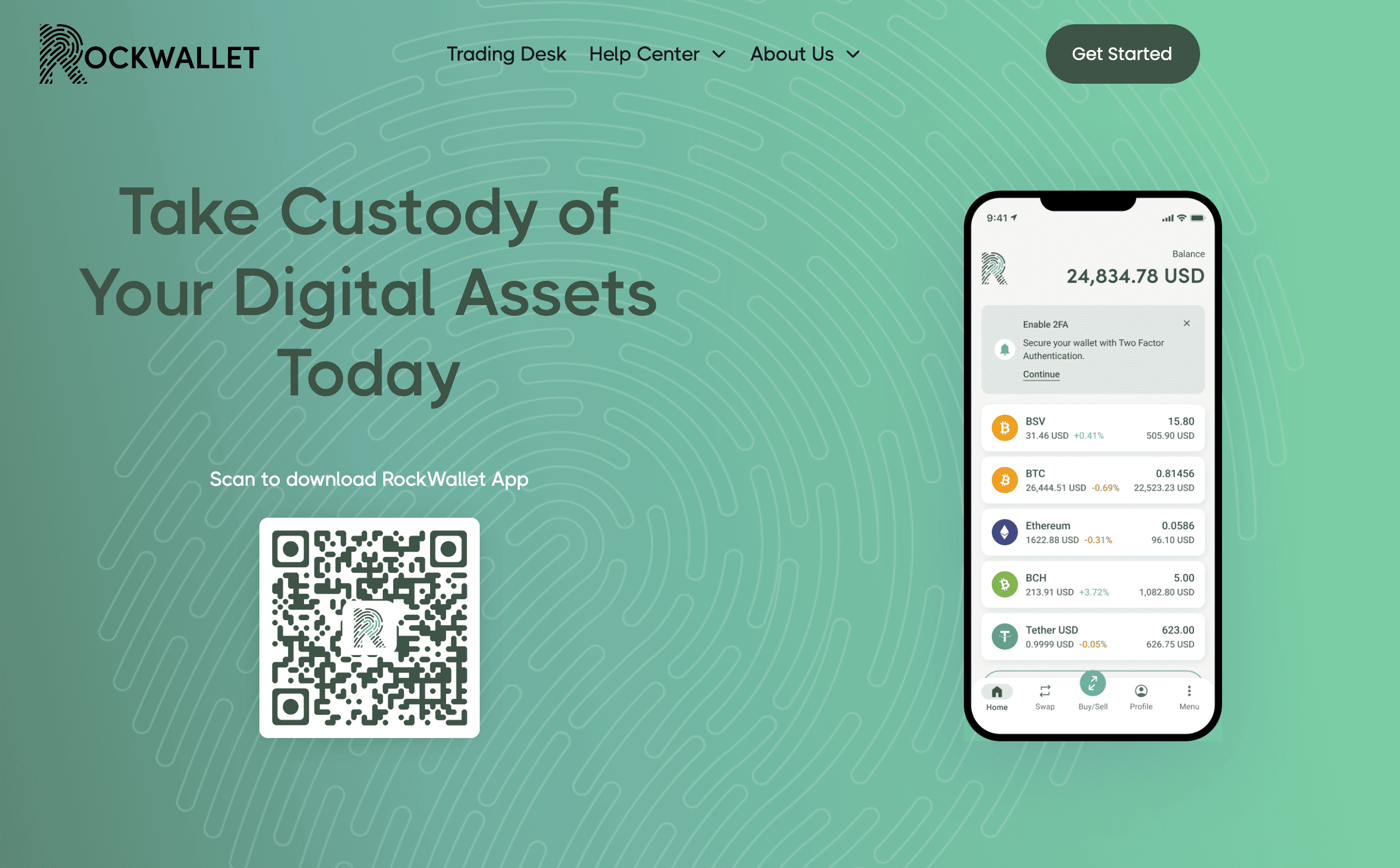 RockWallet Before Redesign